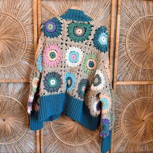 Handmade Crochet Cardigan Sweater By My Mom🫶🏻✨